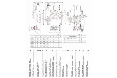 Rozdzielacz hydrauliczny 6 sekcyjny 80L