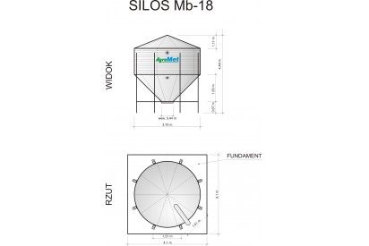 Silos symbol Mb-18 objętość 22,5m3